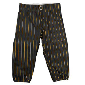 WOMEN'S BASEBALL / SOFTBALL PANTS - Black / Yellow, M