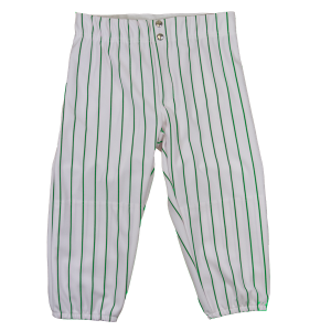 WOMEN'S BASEBALL / SOFTBALL PANTS - WHITE / KELLY GREEN, M