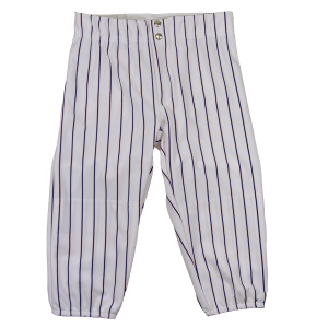 WOMEN'S BASEBALL / SOFTBALL PANTS - WHITE / NAVY BLUE, M