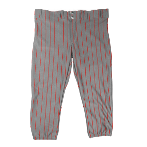 GIRL'S SOFTBALL PANTS - Silver / Red, M