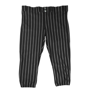 GIRL'S SOFTBALL PANTS - BLACK / WHITE, M