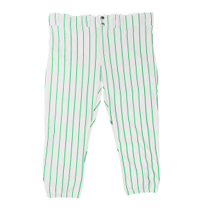 GIRL'S SOFTBALL PANTS - WHITE / KELLY GREEN, M