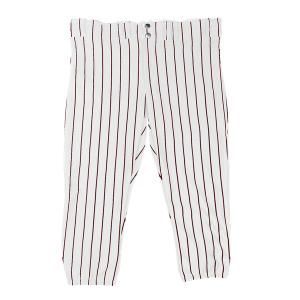 GIRL'S SOFTBALL PANTS - White / Maroon, M