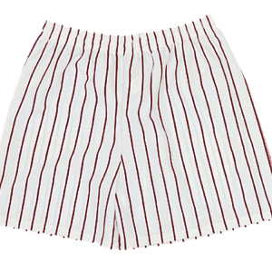 5"  YOUTH ATHLETIC SHORTS - White / Maroon, M