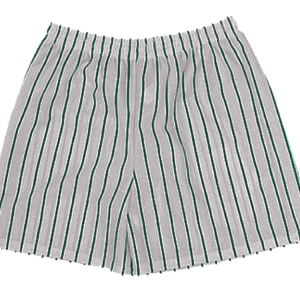 5"  YOUTH ATHLETIC SHORTS - SILVER / DARK GREEN, M