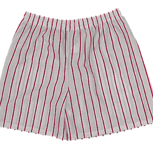 5"  YOUTH ATHLETIC SHORTS - Silver / Cardinal, M