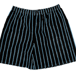 5"  YOUTH ATHLETIC SHORTS - Black / Columbian Blue, M